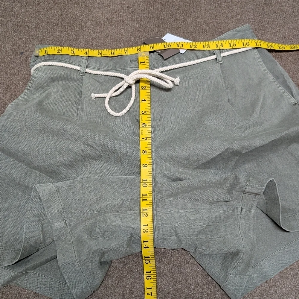J. Jill Casual Olive Green Women's Spring Summer Rope Tie Shorts 18 Petite